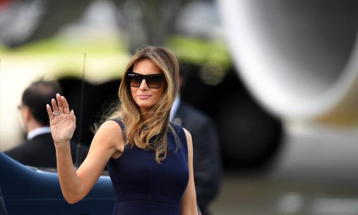 Melania Trump Waving